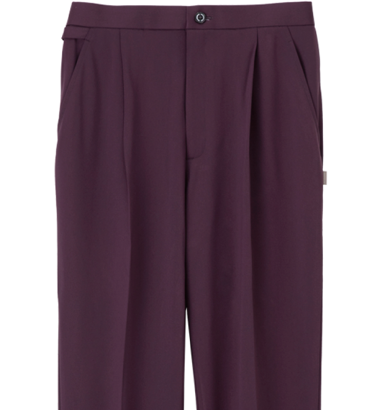 マッキントッシュ フィロソフィー®【MPレディースパンツ｜MPA-3908｜ナガイレーベン】女性用 / 制菌加工 / 制電 / 裾上げ済み / テーパード / ワンタック ｜137｜プラム