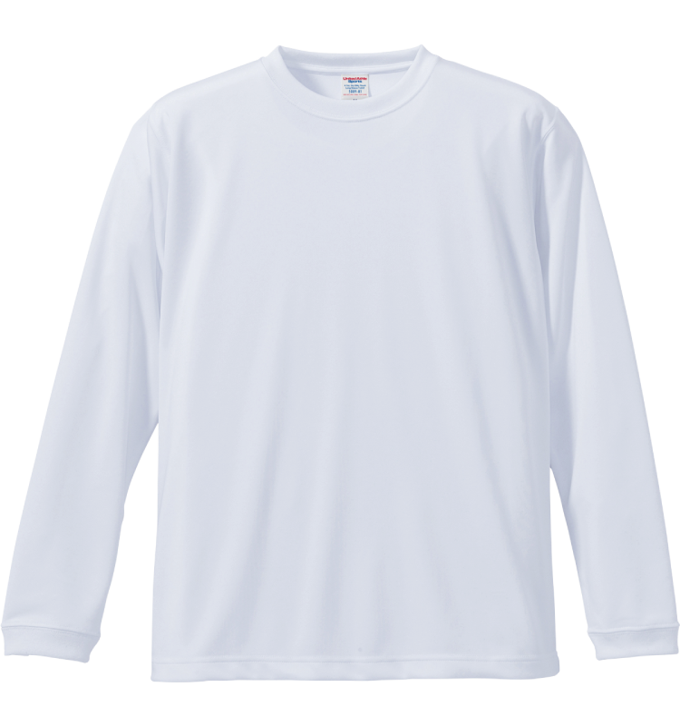 【4.7オンスドライシルキータッチロングスリーブTシャツ（ローブリード）｜5089-01｜キャブ】年間対応 / 男女兼用 / DRY / 吸水速乾 / UPF15 ｜001｜ホワイト