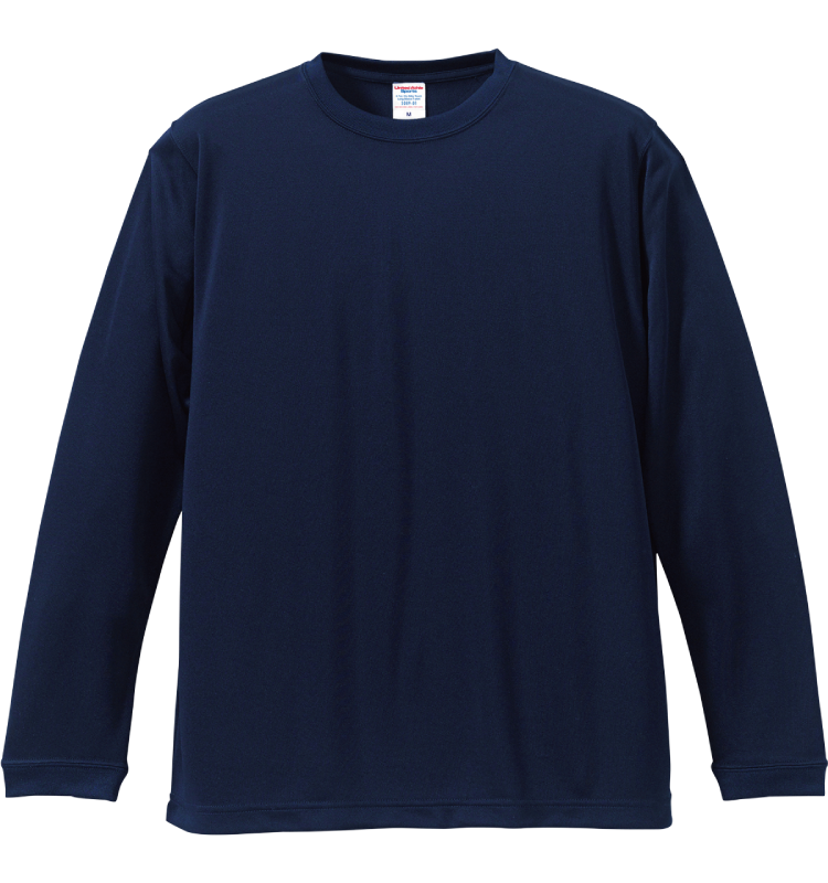 【4.7オンスドライシルキータッチロングスリーブTシャツ（ローブリード）｜5089-01｜キャブ】年間対応 / 男女兼用 / DRY / 吸水速乾 / UPF15 ｜086｜ネイビー